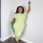 Citronella Bliss: Midi Dress for Stylish Comfort - The True Professional Co