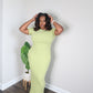 Citronella Bliss: Midi Dress for Stylish Comfort - The True Professional Co